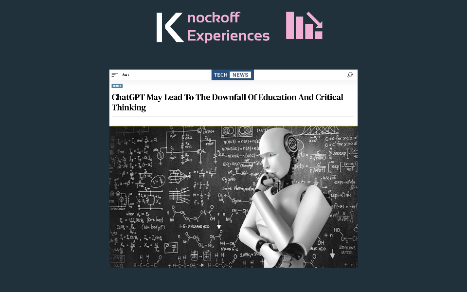 Ai Impact Risk Knockoff Experiences Critical Thinking
