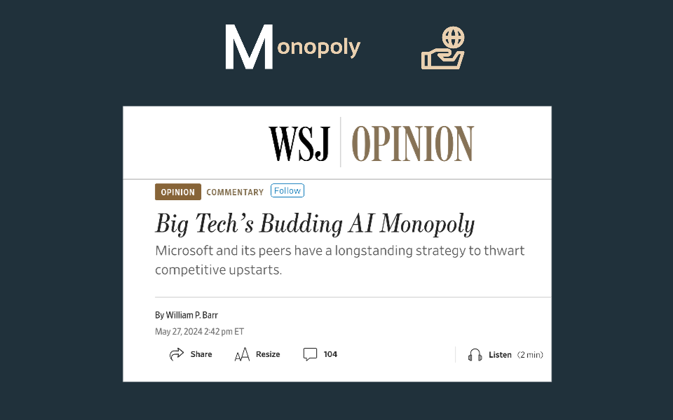 Ai Impact Risk Monopoly Wsj