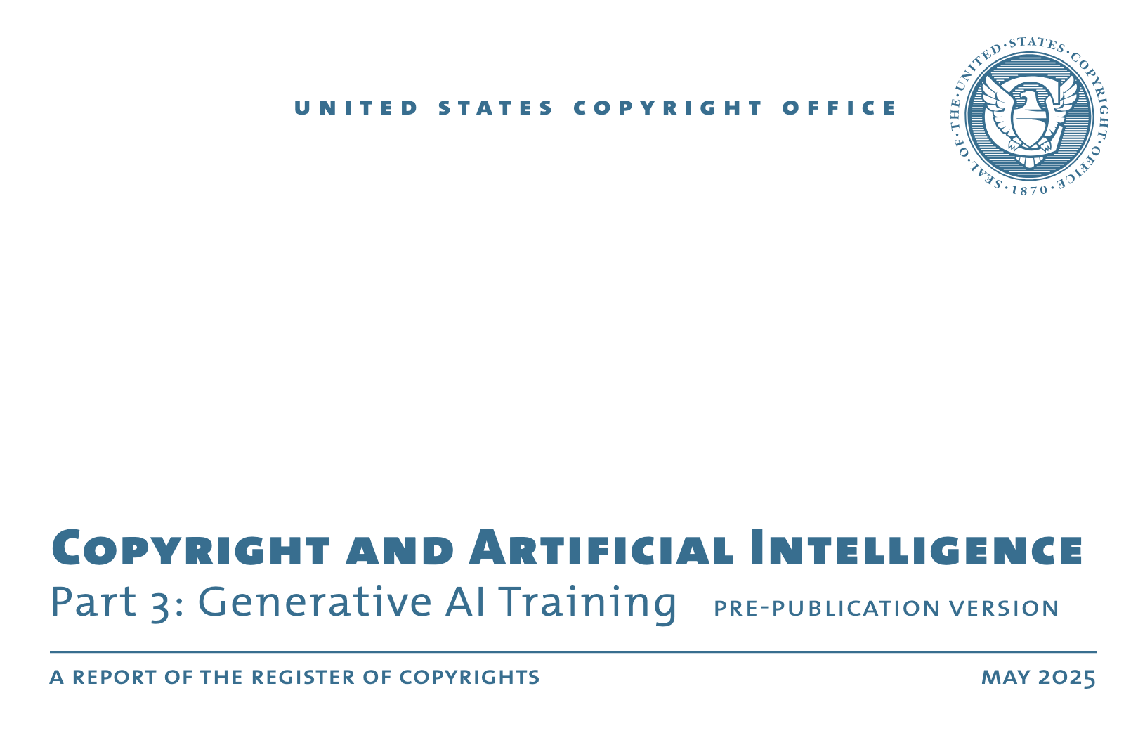 Ai Law News Us Copyright Training