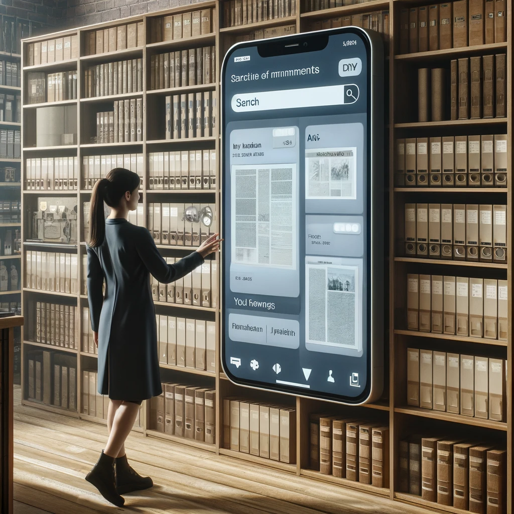 Ai Phone In Archive Library By Cecilia Maas