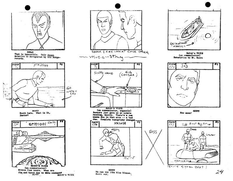 Startrek Handsketched Storyboard