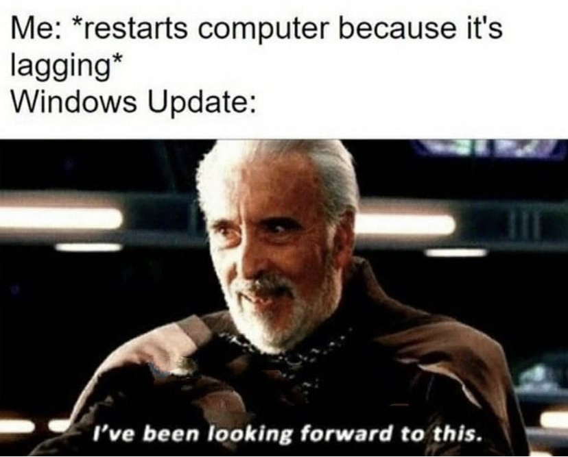 Dark Pattern Meme Windows Update