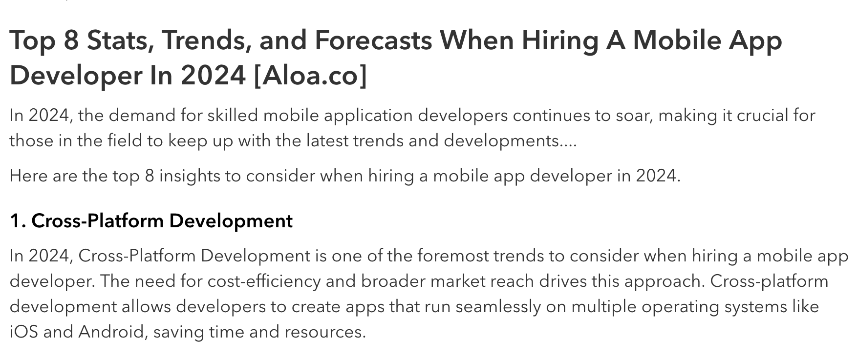 Mobile App Cross Platform Demand 2025 Aloa