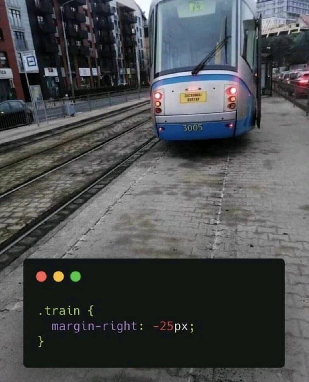Meme Css Train Negative Margin