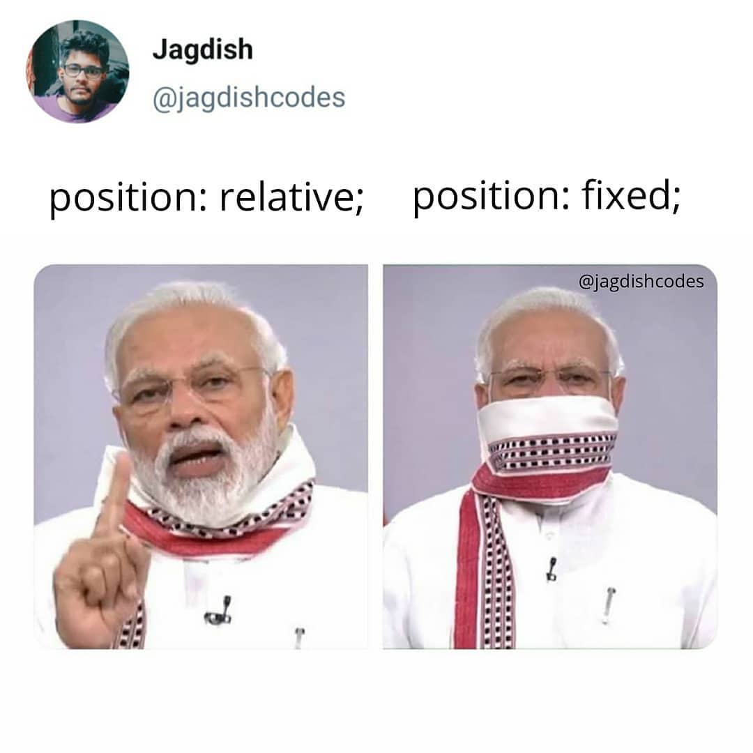 Meme Scarf Position Relative V Fixed
