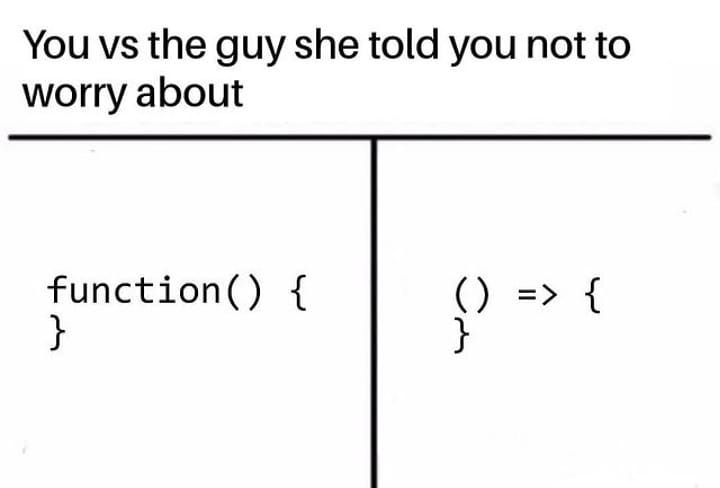 Meme You V Guy Arrow Function