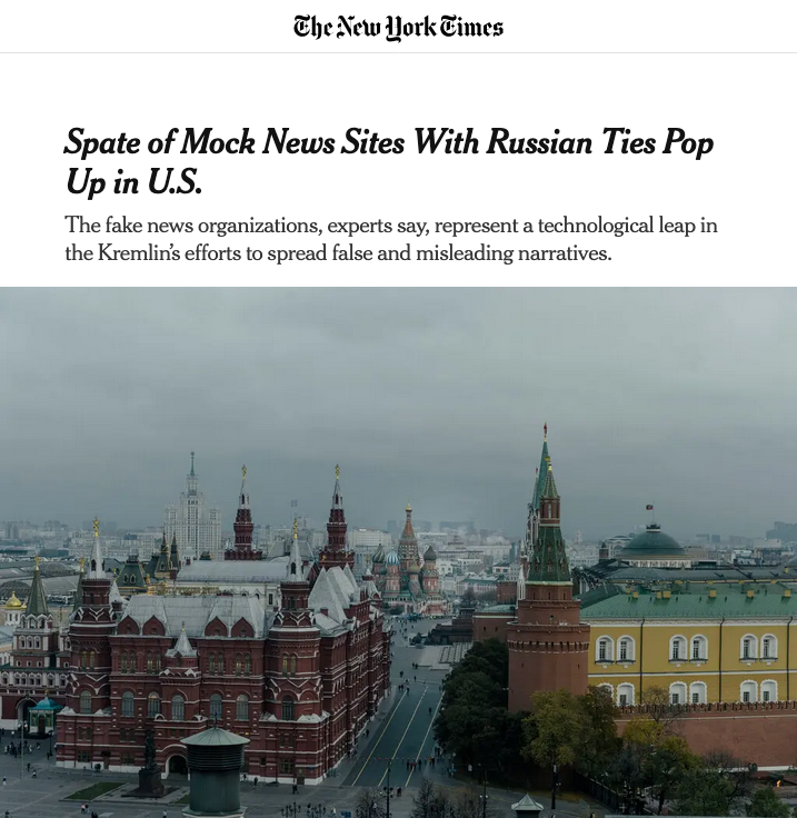 Nyt Mock News Sites Russian Ties