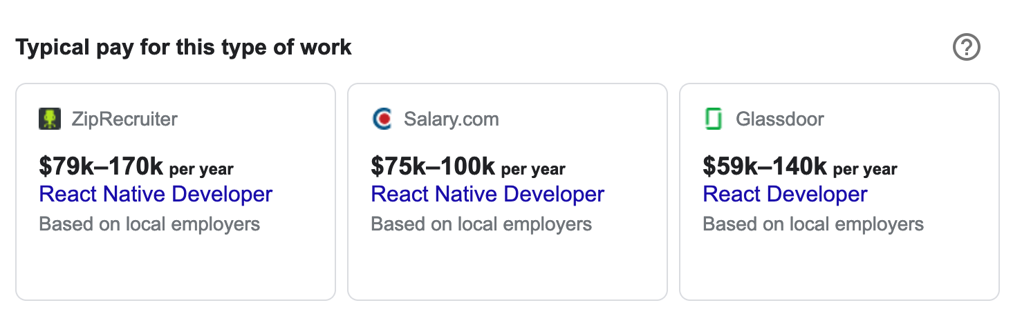 React Native Jobs Salary Maine 2022