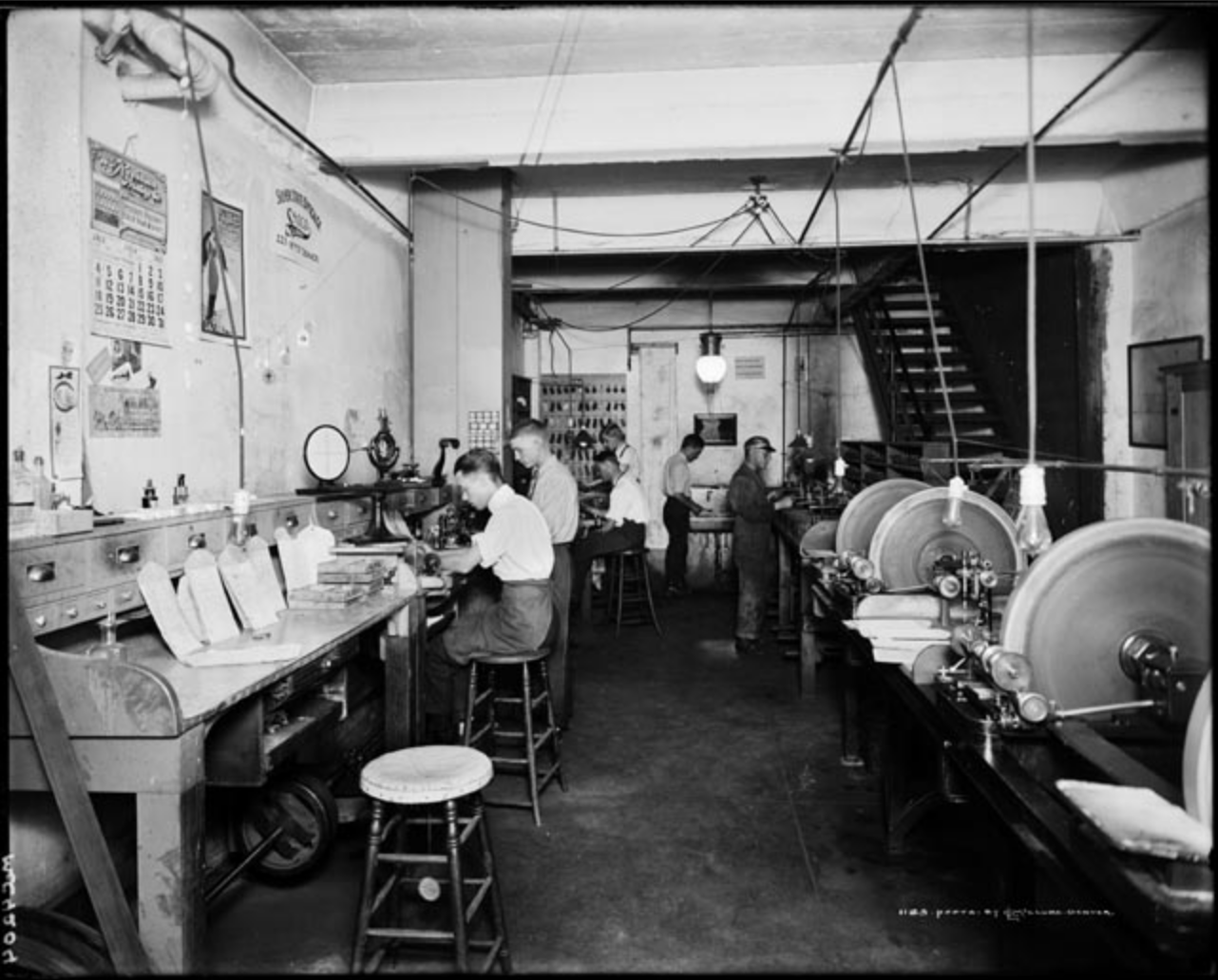western_union_workers_vintage_photo