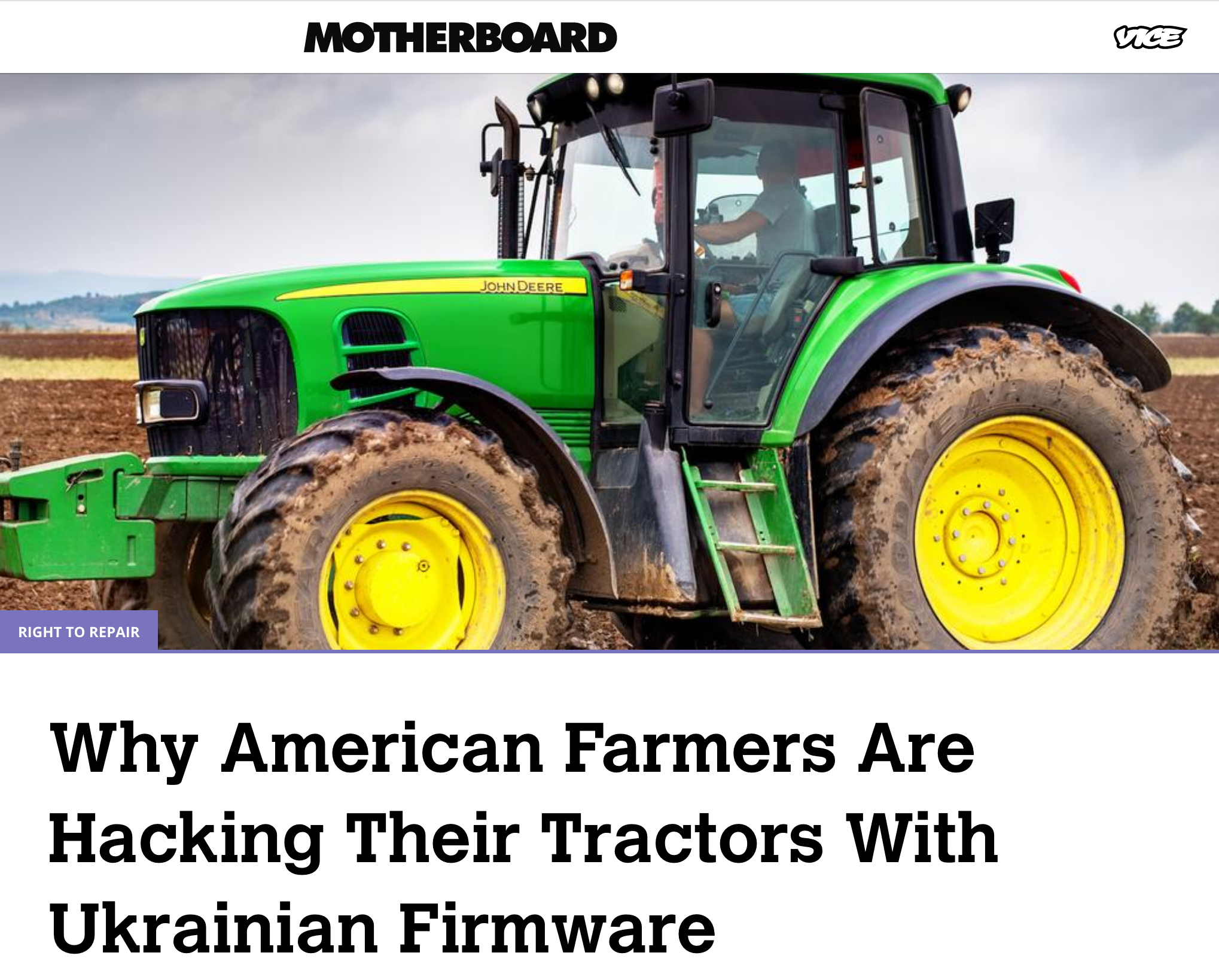 Farmers Hacking Tractors Motherboard